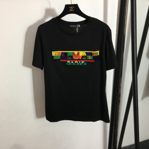 Balmain 2022 Cotton Jersey T Shirt Black 