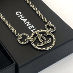 Replica Womens Jewelry Chanel CC Logo Round Chain Necklace A39PP180 AA178459