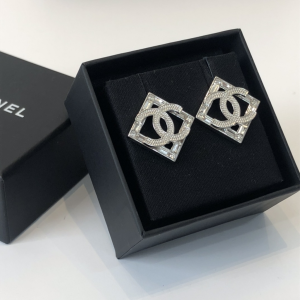 Replica Womens Jewelry Chanel CC Logo Square Earrings A39PP130 AA178458