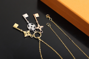 Replica Womens Jewelry Louis Vuitton 3 Key Tri Pendant Necklaces A205PP320 AA178657