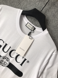 Replica Mens Clothing Gucci Logo White Cotton T Shirt M To XXXXL A168PP280 AA178932
