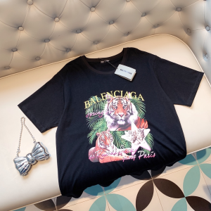 Balenciaga Tiger Black Cotton T Shirt XS To L 