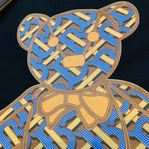 Replica Womens Clothing Burberry Bear Black Cotton T Shirt XS To L A218PP180 AA178975