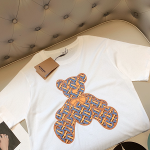 Replica Womens Clothing Burberry Bear White Cotton T Shirt XS To L A218PP180 AA178974