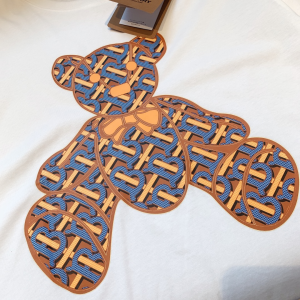 Replica Womens Clothing Burberry Bear White Cotton T Shirt XS To L A218PP180 AA178974