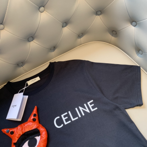 Replica Womens Clothing Celine Black Cotton T Shirt XS To L A218PP180 AA178994