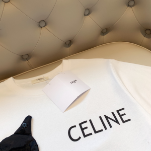 Replica Womens Clothing Celine White Cotton T Shirt XS To L A218PP180 AA178993