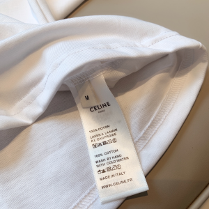 Replica Womens Clothing Celine White Cotton T Shirt XS To L A218PP180 AA178993