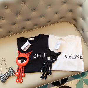 Replica Womens Clothing Celine White Cotton T Shirt XS To L A218PP180 AA178993