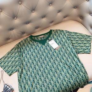Replica Womens Clothing Dior Oblique Green Cotton T Shirt XS To L A218PP180 AA178992