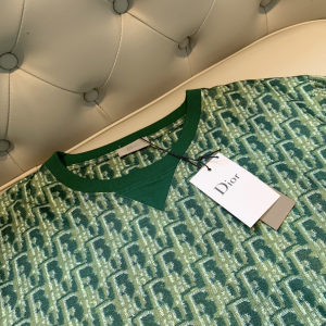 Replica Womens Clothing Dior Oblique Green Cotton T Shirt XS To L A218PP180 AA178992