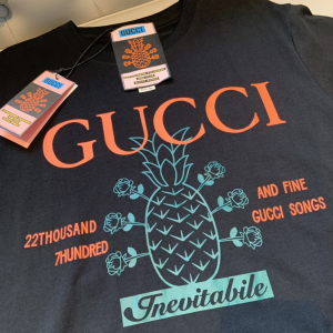 Replica Womens Clothing Gucci Logo Black Cotton T Shirt XS To L A218PP180 AA178971