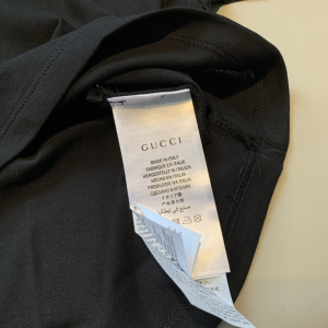 Replica Womens Clothing Gucci Logo Black Cotton T Shirt XS To L A218PP180 AA178971