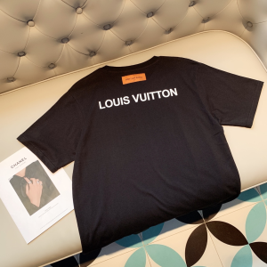 Replica Womens Clothing Louis Vuitton Black Cotton T Shirt XS To L A218PP180 AA178964