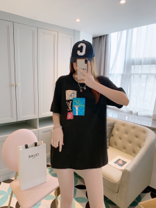 Replica Womens Clothing Louis Vuitton Black Cotton T Shirt XS To L A218PP180 AA178964