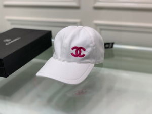 Replica Womens Hats Chanel CC Logo Baseball Cotton Cap Hat in White A144PP75 AA178842