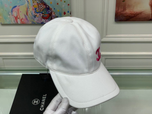 Replica Womens Hats Chanel CC Logo Baseball Cotton Cap Hat in White A144PP75 AA178842