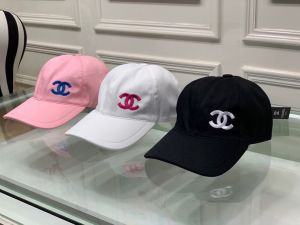 Replica Womens Hats Chanel CC Logo Baseball Cotton Cap Hat in White A144PP75 AA178842