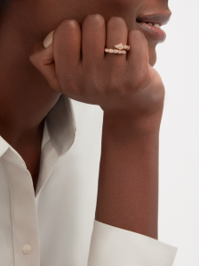 Replica Womens Jewelry Bvlgari VIP Serpenti Viper Diamonds Ring Gold A62PP290 AA178763