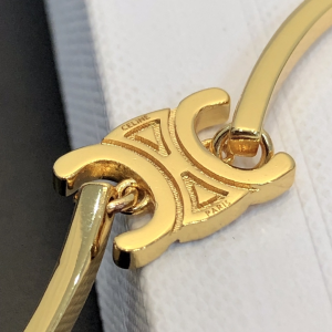 Replica Womens Jewelry Celine Triomphe Articulated Bracelet in Gold A39PP120 AA178706