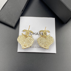 Replica Womens Jewelry Chanel Gold CC Heart Earrings A152PP110 AA178930