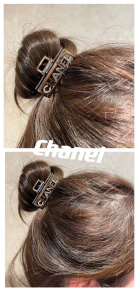 Replica Womens Jewelry Chanel Gold Monogram Hair Clip A152PP130 AA178928