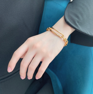 Replica Womens Jewelry Tiffany HardWear Link Bracelet Gold A205PP220 AA178954