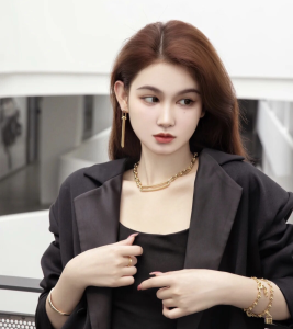 Replica Womens Jewelry Tiffany HardWear Link Necklace Gold A205PP260 AA178956