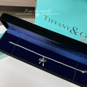 Replica Womens Jewelry Tiffany VIP Bow Bead Bracelet Silver A62PP180 AA178769