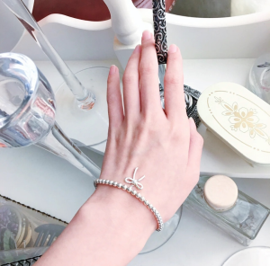 Replica Womens Jewelry Tiffany VIP Bow Bead Bracelet Silver A62PP180 AA178769