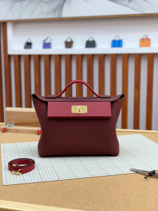 Hermes Kellyandbag Togo and Swift Leather Burgundy Red Hermes Kellyandbag Togo and Swift Leather Burgundy Red