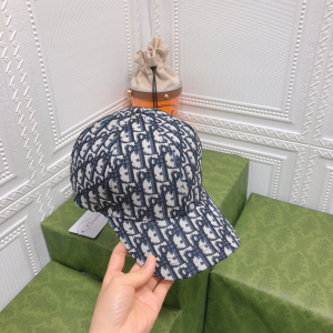 Dior Oblique Jacquard Canvas Baseball Hat Black 