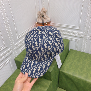 Dior Oblique Jacquard Canvas Baseball Hat Blue 