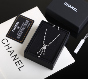Chanel Crystal N5 Tassel Pendant Necklaces 