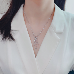 Replica Womens Jewelry Chanel Crystal N5 Tassel Pendant Necklaces A205PP360 AA179220