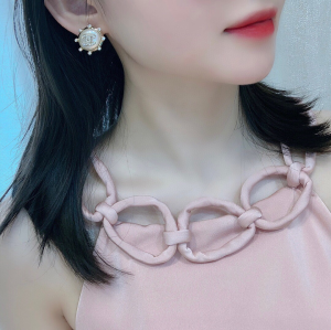 Replica Womens Jewelry Chanel Crystals CC Round Earrings A39PP130 AA179006