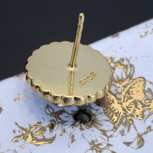 Replica Womens Jewelry Dior Petit CD Round Earrings A39PP110 AA179005