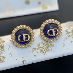 Replica Womens Jewelry Dior Petit CD Round Earrings A39PP110 AA179005