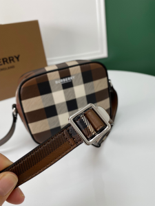 Replica Mens Handbags Burberry Check Crossbody Mens Bag 16x5x13CM A197PP480 AA179556