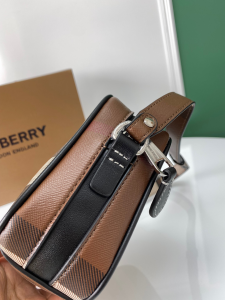 Replica Mens Handbags Burberry Check Crossbody Mens Bag 16x5x13CM A197PP480 AA179556