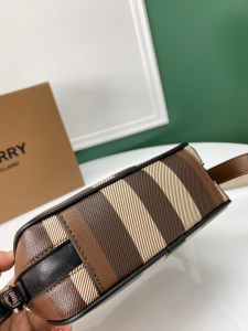 Replica Mens Handbags Burberry Check Crossbody Mens Bag 16x5x13CM A197PP480 AA179556