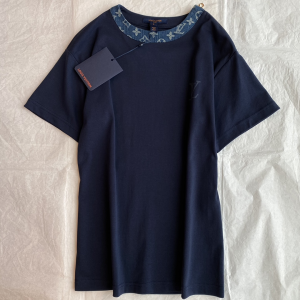 Replica Womens Clothing Louis Vuitton Blue Cotton T Shirt SML A228PP280 AA179561