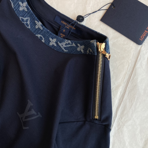 Replica Womens Clothing Louis Vuitton Blue Cotton T Shirt SML A228PP280 AA179561