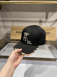 Replica Womens Hats Burberry Bear Black Canvas Baseball Hat A190PP90 AA179517