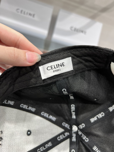 Replica Womens Hats Celine Black Canvas Baseball Hat A190PP80 AA179531