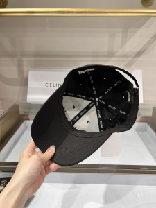 Replica Womens Hats Celine Black Canvas Baseball Hat A190PP80 AA179531