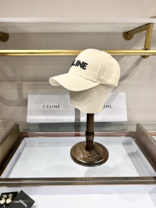 Replica Womens Hats Celine Off White Canvas Baseball Hat A190PP80 AA179530
