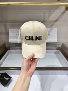 Replica Womens Hats Celine Off White Canvas Baseball Hat A190PP80 AA179530