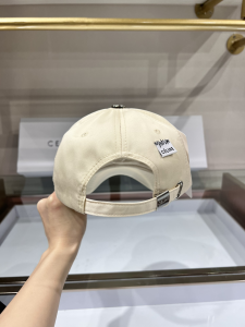 Replica Womens Hats Celine Off White Canvas Baseball Hat A190PP80 AA179530