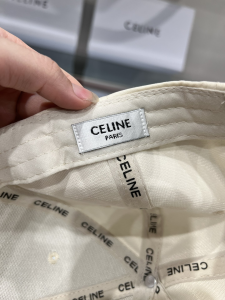 Replica Womens Hats Celine Off White Canvas Baseball Hat A190PP80 AA179530